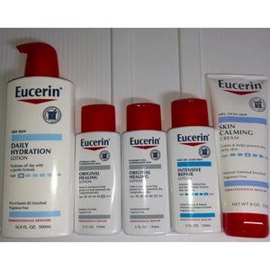 *NEW* Eucerin Lotion Bundle - Daily Hydration, Original, Skin Calming, Intensive
